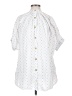 Never A Wallflower Polka Dots White 3/4 Sleeve Button-Down Shirt Size XS - photo 1