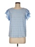 Shein Blue Short Sleeve Blouse Size 8 - 10 - photo 1