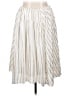 Vince. 100% Polyester Stripes Ivory Casual Skirt Size XL - photo 1