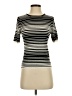 MAX Stripes Ivory Short Sleeve Turtleneck Size S - photo 1