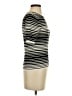 MAX Stripes Ivory Short Sleeve Turtleneck Size S - photo 4