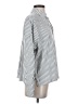 Max Studio Stripes Silver Long Sleeve Blouse Size S - photo 4