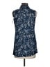 Chico's Animal Print Blue Sleeveless Button-Down Shirt Size M - photo 2