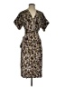 J.Crew 100% Polyester Animal Print Leopard Print Multi Color Brown Cocktail Dress Size S - photo 1