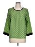 Wish 100% Polyester Green 3/4 Sleeve Blouse Size L - photo 1