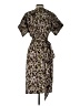 J.Crew 100% Polyester Animal Print Leopard Print Multi Color Brown Cocktail Dress Size S - photo 2