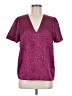 MICHAEL Michael Kors 100% Polyester Burgundy Short Sleeve Blouse Size M - photo 1