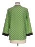 Wish 100% Polyester Green 3/4 Sleeve Blouse Size L - photo 2