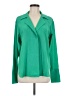 A.L.C. Green Long Sleeve Silk Top Size 8 - photo 1