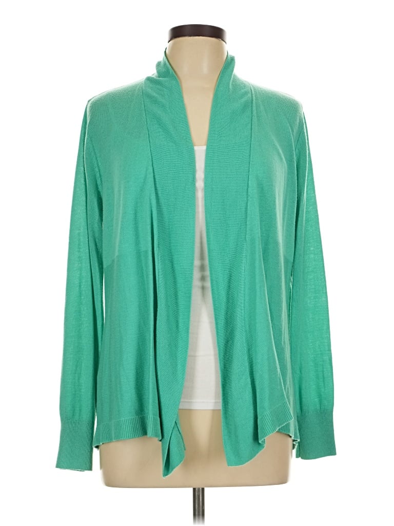 Pre-owned Liz Claiborne Career Cardigan Sweater In Green