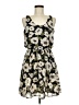 Lush 100% Polyester Floral Black Casual Dress Size M - photo 1
