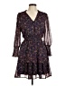 Aqua 100% Polyester Floral Purple Casual Dress Size M - photo 1