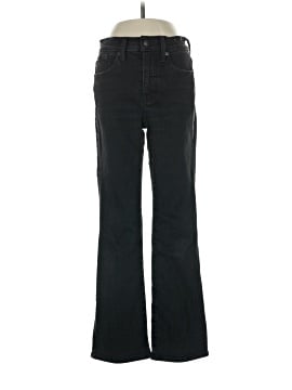 Madewell Kick Out Crop Jeans in Black Rinse Wash (view 1)