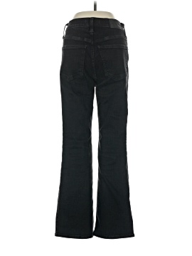 Madewell Kick Out Crop Jeans in Black Rinse Wash (view 2)