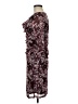 Zero Paisley Burgundy Cocktail Dress Size EU 38 / US 8 - photo 5