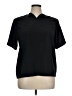Southern Lady 100% Polyester Black Short Sleeve Blouse Size 14 - photo 1