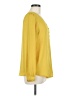 Ann Taylor LOFT 100% Polyester Solid Yellow Long Sleeve Blouse Size M - photo 4