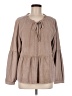 Dylan 100% Cotton Brown Long Sleeve Blouse Size M - photo 1