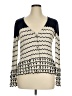 Tory Burch 100% Silk Ivory Silk Cardigan Size XL - photo 1