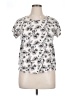 Bobeau Floral Silver Short Sleeve T-Shirt Size XL - photo 1