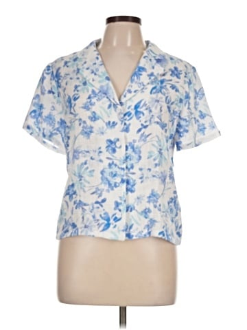 En Creme Short Sleeve Blouse (view 1)