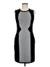Milly 100% Merino Color Block Gray Wool Dress Size M - photo 1
