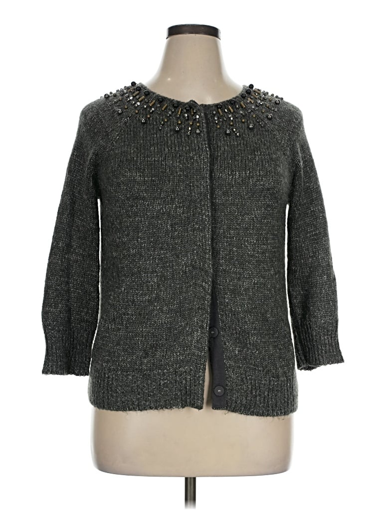 Pre-owned Coldwater Creek Cardigan Sweater In Gray