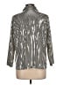 misook Metallic Silver 3/4 Sleeve Blouse Size L - photo 2