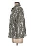 misook Metallic Silver 3/4 Sleeve Blouse Size L - photo 5