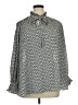 Max Studio 100% Polyester Polka Dots Silver Long Sleeve Blouse Size 1X - photo 1