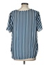 Van Heusen 100% Polyester Stripes Blue Short Sleeve Blouse Size L - photo 2