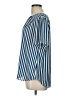 Van Heusen 100% Polyester Stripes Blue Short Sleeve Blouse Size L - photo 5
