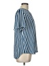 Van Heusen 100% Polyester Stripes Blue Short Sleeve Blouse Size L - photo 4