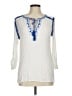 Daniel Rainn 100% Rayon White 3/4 Sleeve Blouse Size M - photo 1