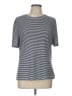 St. John Stripes Silver Short Sleeve T-Shirt Size L - photo 1
