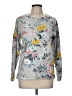 Ann Taylor LOFT 100% Cotton Floral Gray Pullover Sweater Size M - photo 1