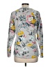 Ann Taylor LOFT 100% Cotton Floral Gray Pullover Sweater Size M - photo 2