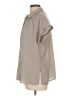 Max Studio 100% Polyester Houndstooth Tan Short Sleeve Blouse Size L - photo 5