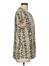 Dana Buchman Animal Print Gold Short Sleeve Blouse Size L - photo 4