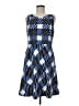 Talbots Argyle Blue Casual Dress Size 8 - photo 1