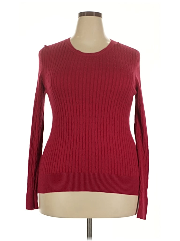Pre-owned Merona Pullover Sweater In Burgundy