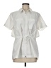 Athleta 100% Polyester White Short Sleeve Blouse Size M - photo 1