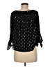 Le Lis 100% Polyester Black 3/4 Sleeve Blouse Size M - photo 2