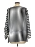 Chaps 100% Polyester Stripes Silver 3/4 Sleeve Blouse Size L - photo 2
