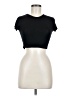 PrettyLittleThing Black Short Sleeve Turtleneck Size 6 - photo 1