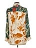 Rose + Olive 100% Polyester Print Green Long Sleeve Blouse Size L - photo 2