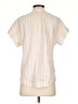 Point Sur 100% Cotton Stripes Ivory Short Sleeve Blouse Size XS - photo 2