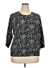 Joseph A. Animal Print Black Cardigan Size 3X - photo 1