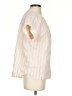 Point Sur 100% Cotton Stripes Ivory Short Sleeve Blouse Size XS - photo 4