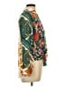 Rose + Olive 100% Polyester Print Green Long Sleeve Blouse Size L - photo 4